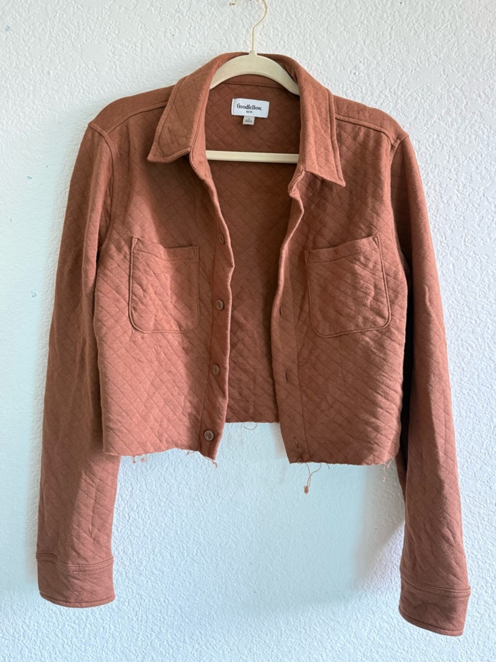 Goodfellow & Co Quilted Rust Cropped Jacket